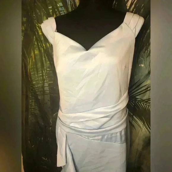 Powder Blue asymmetrical Dress - Picture 12 of 14